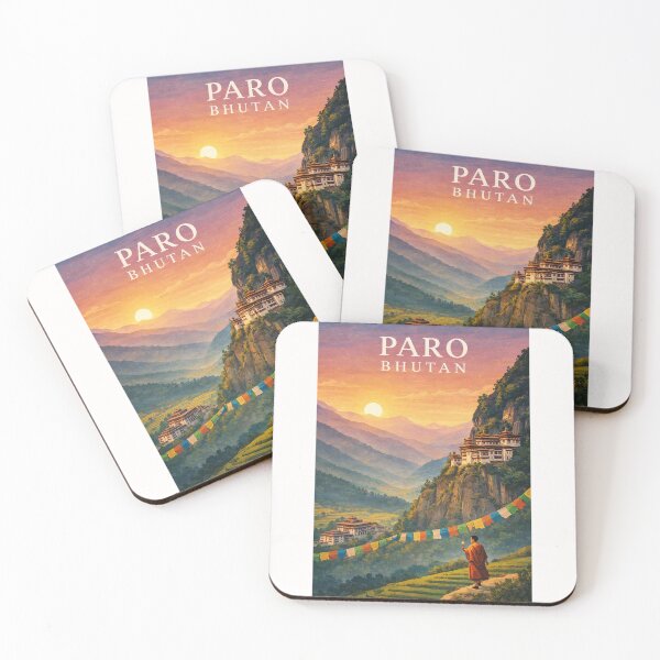 Item preview, Paro Valley with Taktsang Monastery and Himalayan Prayer Flags designed and sold by Places On Earth.