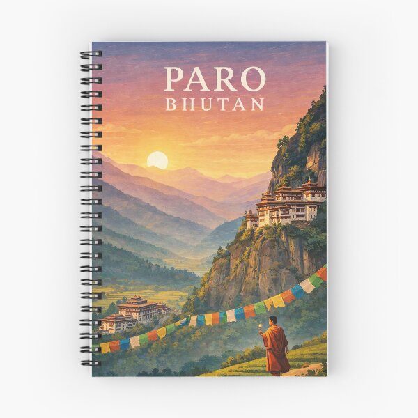 Item preview, Paro Valley with Taktsang Monastery and Himalayan Prayer Flags designed and sold by Places On Earth.