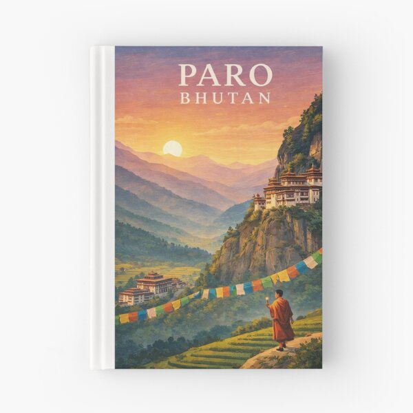 Item preview, Paro Valley with Taktsang Monastery and Himalayan Prayer Flags designed and sold by Places On Earth.