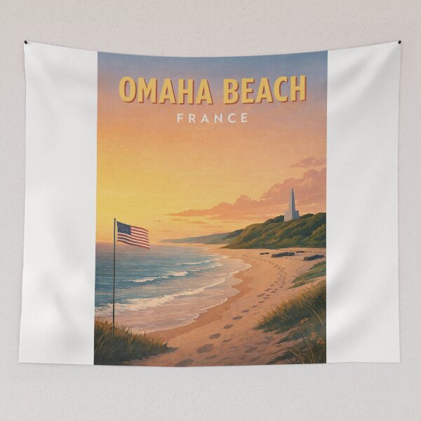 Item preview, Omaha Beach Normandy Coast and D Day Memorial Landscape France designed and sold by Places On Earth.