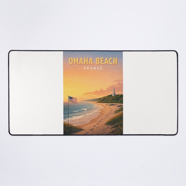 Item preview, Omaha Beach Normandy Coast and D Day Memorial Landscape France designed and sold by Places On Earth.