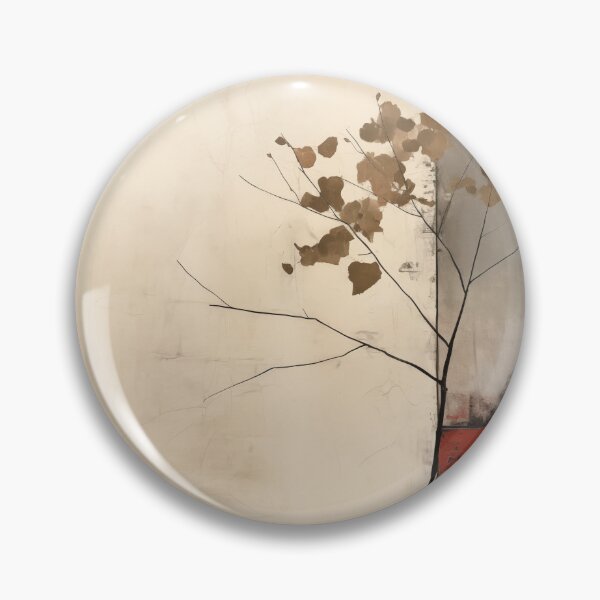 Item preview, Japandi abstract minimalist nature with red accent designed and sold by filigreedigital.