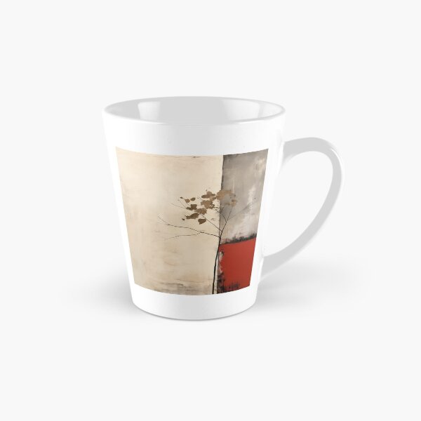 Item preview, Japandi abstract minimalist nature with red accent designed and sold by filigreedigital.