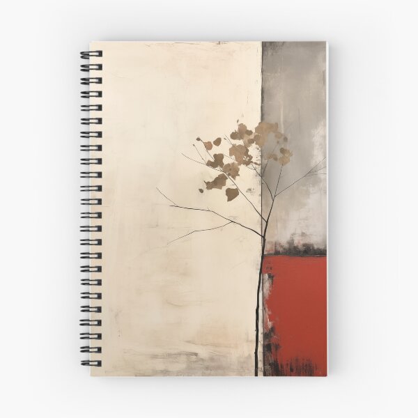 Item preview, Japandi abstract minimalist nature with red accent designed and sold by filigreedigital.