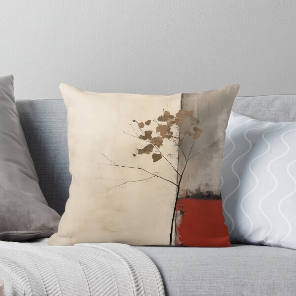 Item preview, Japandi abstract minimalist nature with red accent designed and sold by filigreedigital.
