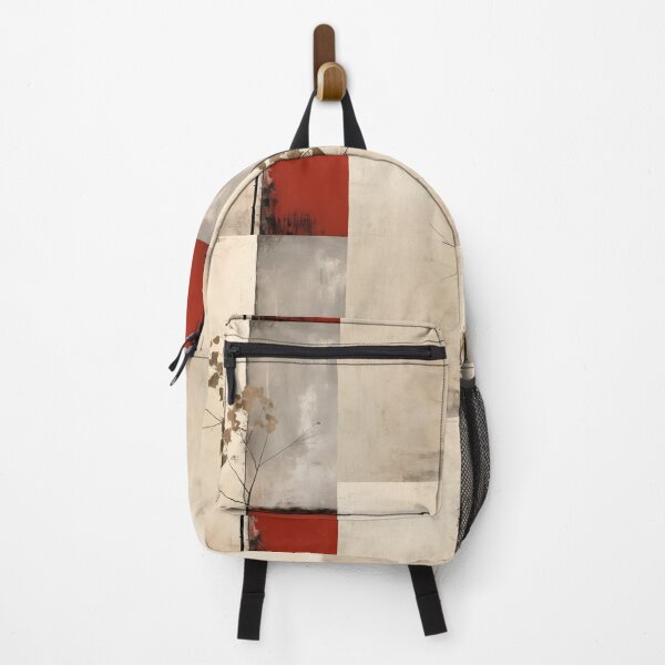 Item preview, Japandi abstract minimalist nature with red accent designed and sold by filigreedigital.