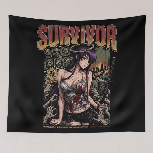 Item preview, Survivor Saeko Vintage designed and sold by MadShroomPrints.