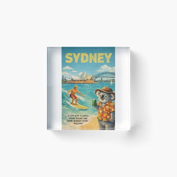 Item preview, Sydney Harbour Opera House Bridge and Bondi Beach Coastal Scene designed and sold by Places On Earth.