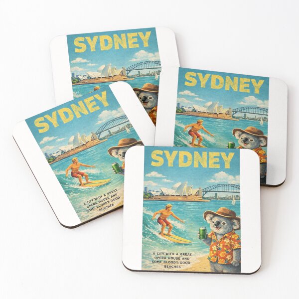 Item preview, Sydney Harbour Opera House Bridge and Bondi Beach Coastal Scene designed and sold by Places On Earth.