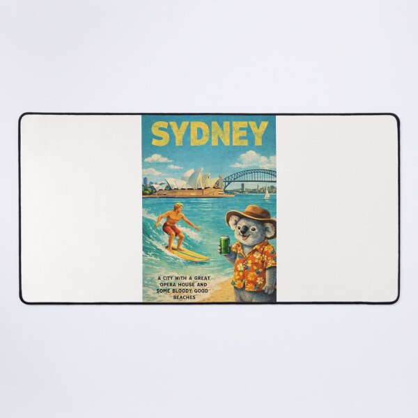 Item preview, Sydney Harbour Opera House Bridge and Bondi Beach Coastal Scene designed and sold by Places On Earth.
