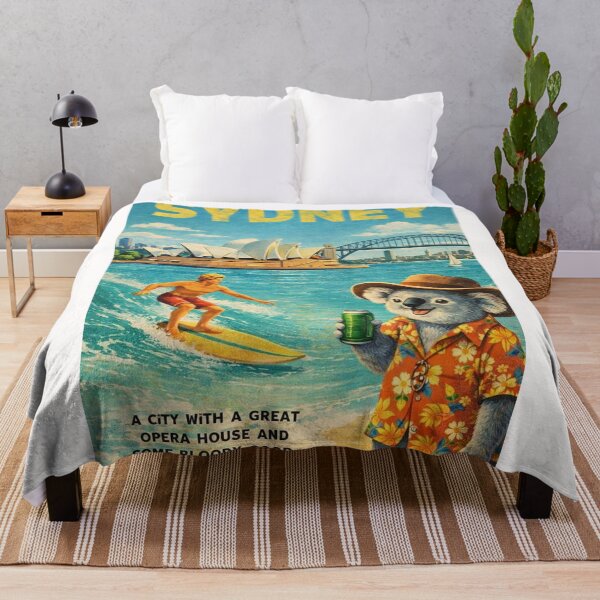 Item preview, Sydney Harbour Opera House Bridge and Bondi Beach Coastal Scene designed and sold by Places On Earth.