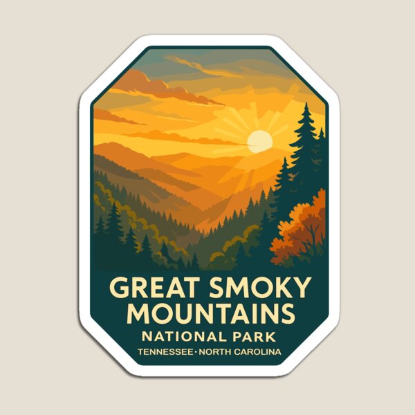 Item preview, Great Smoky Mountains National Park Retro Sticker designed and sold by Ismeal Von.