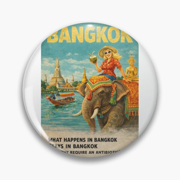 Item preview, Bangkok Thailand Chao Phraya River Wat Arun Elephant Temple Travel designed and sold by Aryabek.