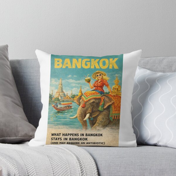 Item preview, Bangkok Thailand Chao Phraya River Wat Arun Elephant Temple Travel designed and sold by Aryabek.