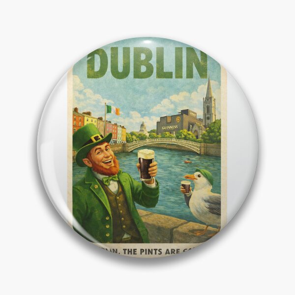Item preview, Dublin Ireland River Liffey Ha'penny Bridge Guinness District designed and sold by Aryabek.