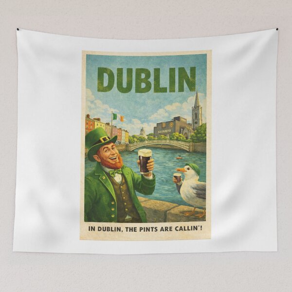 Item preview, Dublin Ireland River Liffey Ha'penny Bridge Guinness District designed and sold by Aryabek.
