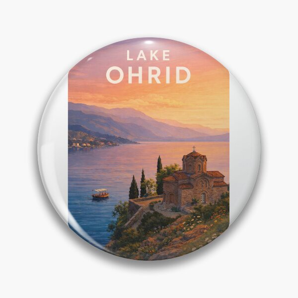 Item preview, Lake Ohrid North Macedonia UNESCO Lakeside Monastery Landscape designed and sold by Aryabek.