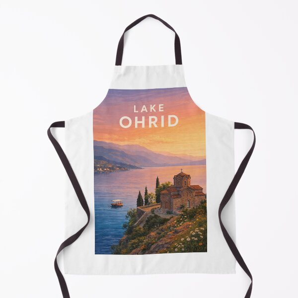 Item preview, Lake Ohrid North Macedonia UNESCO Lakeside Monastery Landscape designed and sold by Aryabek.