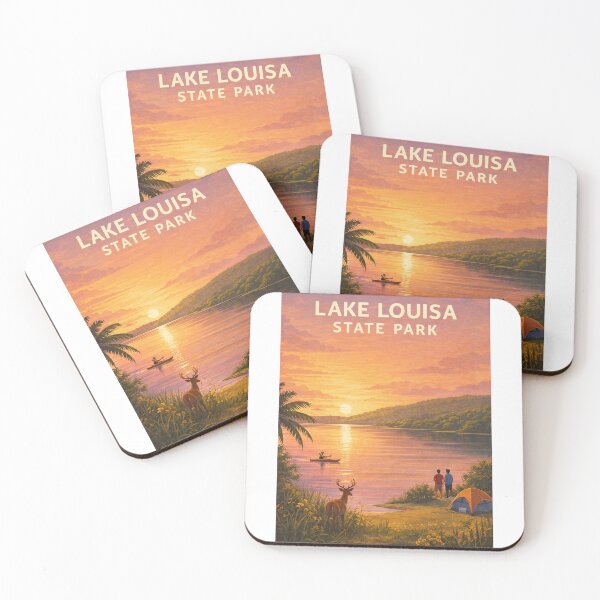 Item preview, Lake Louisa State Park Florida Sunset Kayaking and Camping Landscape designed and sold by Aryabek.