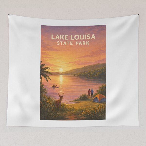 Item preview, Lake Louisa State Park Florida Sunset Kayaking and Camping Landscape designed and sold by Aryabek.