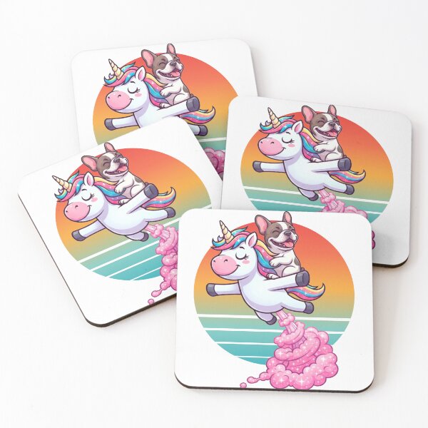 Item preview, French Bulldog Riding a Farting Unicorn | Funny Fantasy Dog Design designed and sold by BrokenLabel.