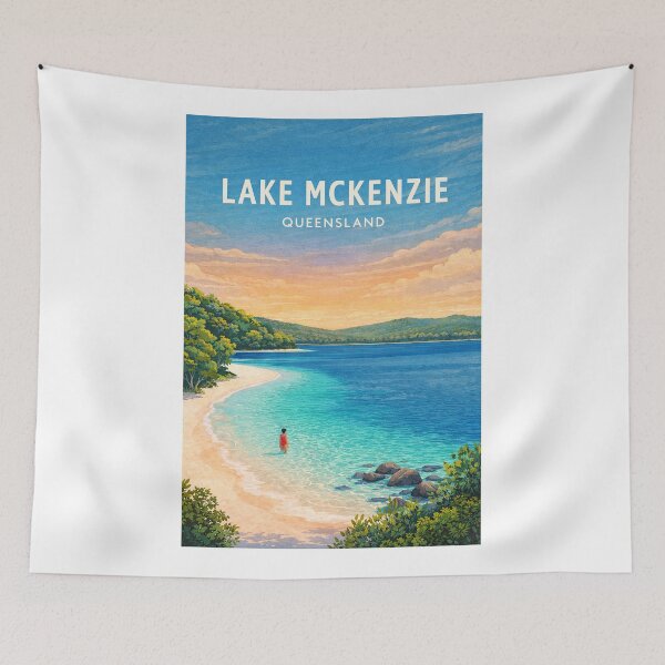Item preview, Lake McKenzie Queensland K'gari Crystal Clear Beach Paradise designed and sold by Aryabek.