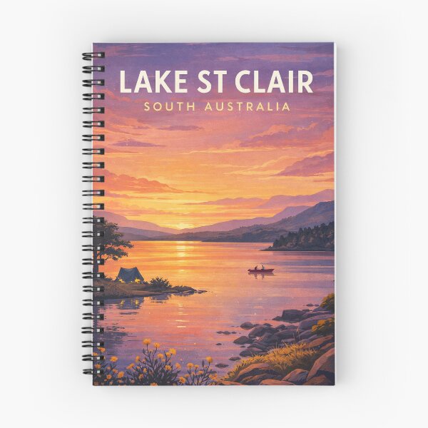 Item preview, Lake St Clair South Australia Outback Sunset Waterscape designed and sold by Aryabek.