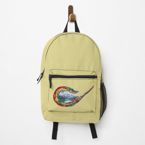 Item preview, Bob Ross Colorful Paintbrush Landscape | The Joy of Painting Art Design designed and sold by Karamram Studio.