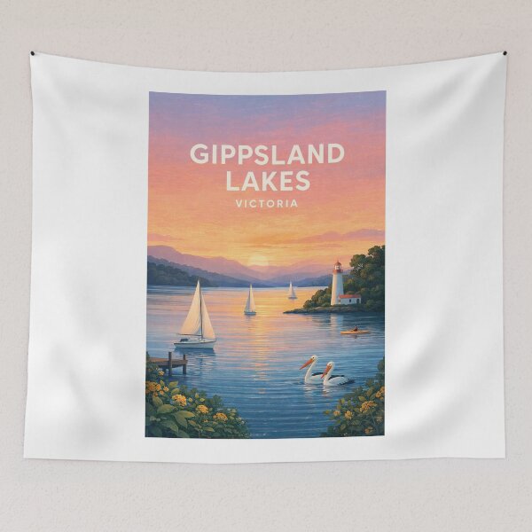 Item preview, Gippsland Lakes Victoria Coastal Waterways and Lighthouse Panorama designed and sold by Aryabek.