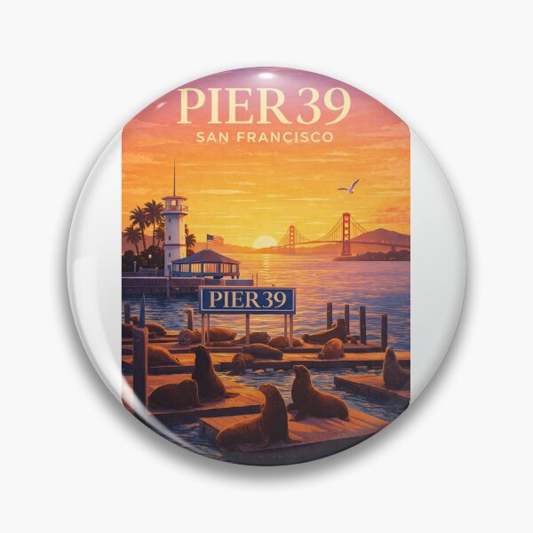 Item preview, Pier 39 San Francisco Golden Gate Bridge Waterfront Sunset designed and sold by Aryabek.