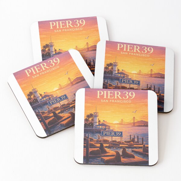 Item preview, Pier 39 San Francisco Golden Gate Bridge Waterfront Sunset designed and sold by Aryabek.