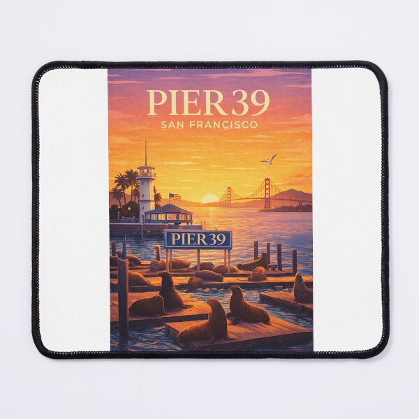 Item preview, Pier 39 San Francisco Golden Gate Bridge Waterfront Sunset designed and sold by Aryabek.