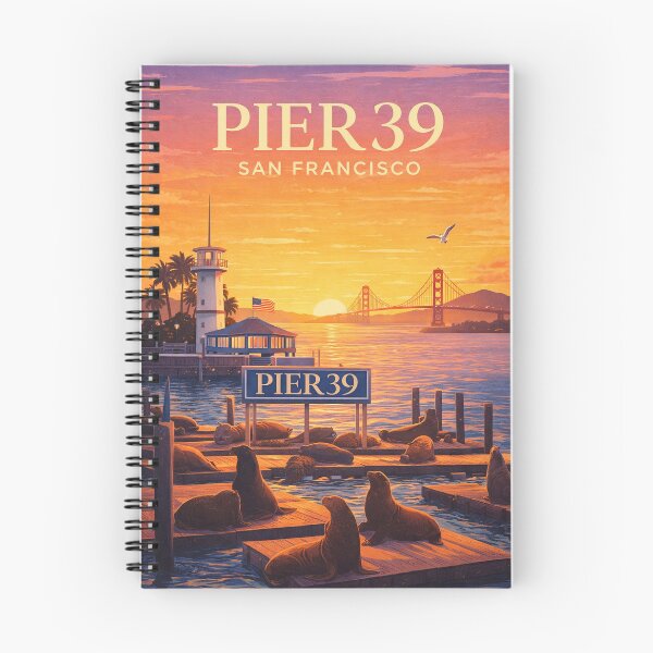 Item preview, Pier 39 San Francisco Golden Gate Bridge Waterfront Sunset designed and sold by Aryabek.