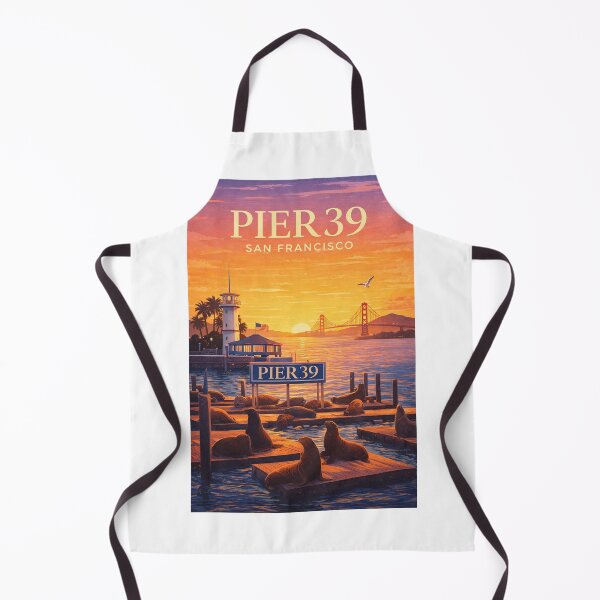 Item preview, Pier 39 San Francisco Golden Gate Bridge Waterfront Sunset designed and sold by Aryabek.