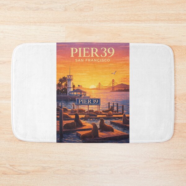 Item preview, Pier 39 San Francisco Golden Gate Bridge Waterfront Sunset designed and sold by Aryabek.