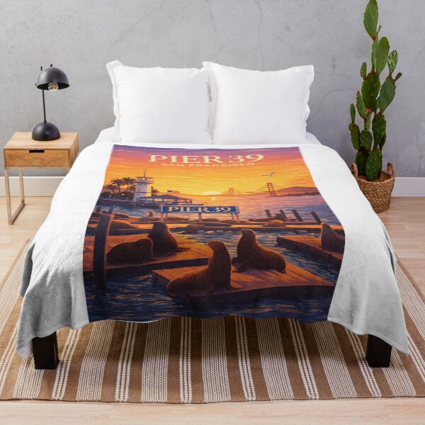 Item preview, Pier 39 San Francisco Golden Gate Bridge Waterfront Sunset designed and sold by Aryabek.