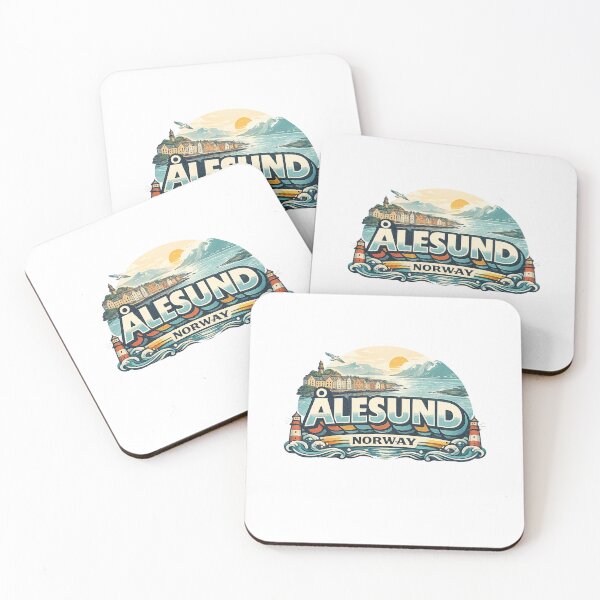 Item preview, Ålesund Norway Sunnmøre Fjord Coastal Skyline designed and sold by Aryabek.