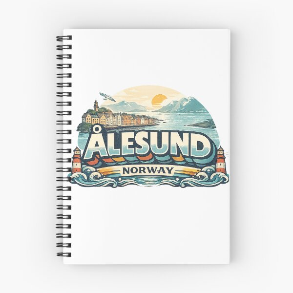Item preview, Ålesund Norway Sunnmøre Fjord Coastal Skyline designed and sold by Aryabek.