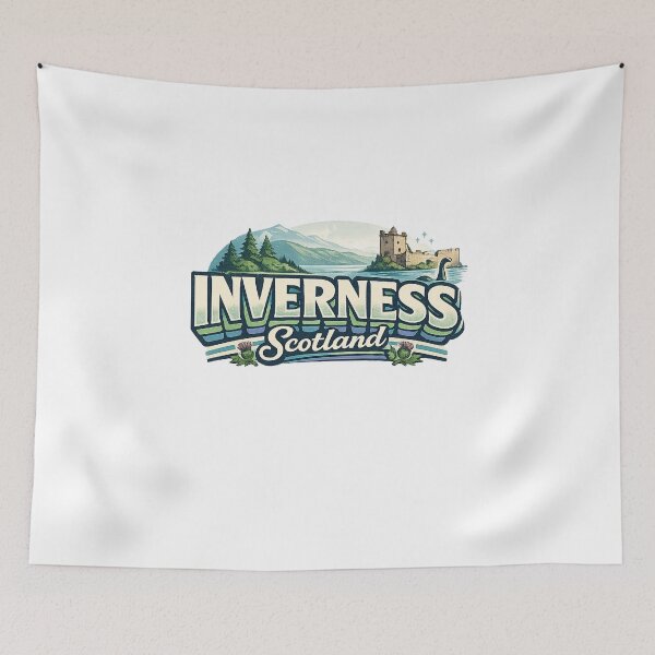 Item preview, Inverness Scotland Loch Ness Highland Castle Landscape designed and sold by Aryabek.