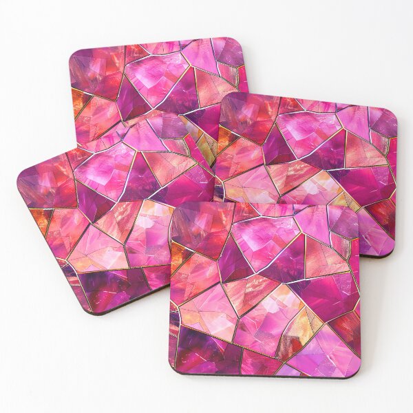 Item preview, Romantic Pink Magenta Stain Glass-Inspired Abstract Design designed and sold by DEC02.