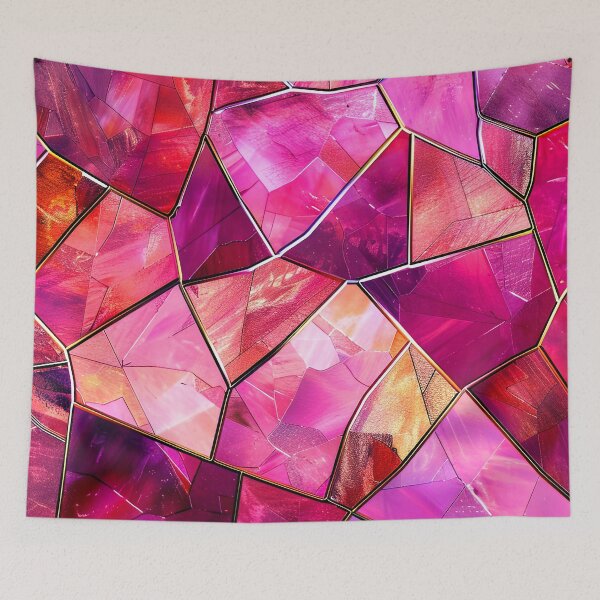 Item preview, Romantic Pink Magenta Stain Glass-Inspired Abstract Design designed and sold by DEC02.