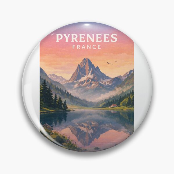 Item preview, Pyrenees France Mountain Peaks and Alpine Valley designed and sold by Aryabek.