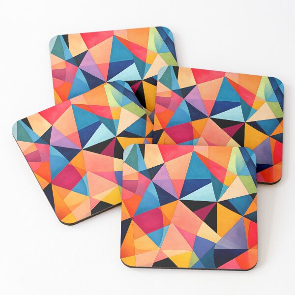 Item preview, Modern Contemporary Colorful Triangular Shapes Abstract Designs designed and sold by DEC02.