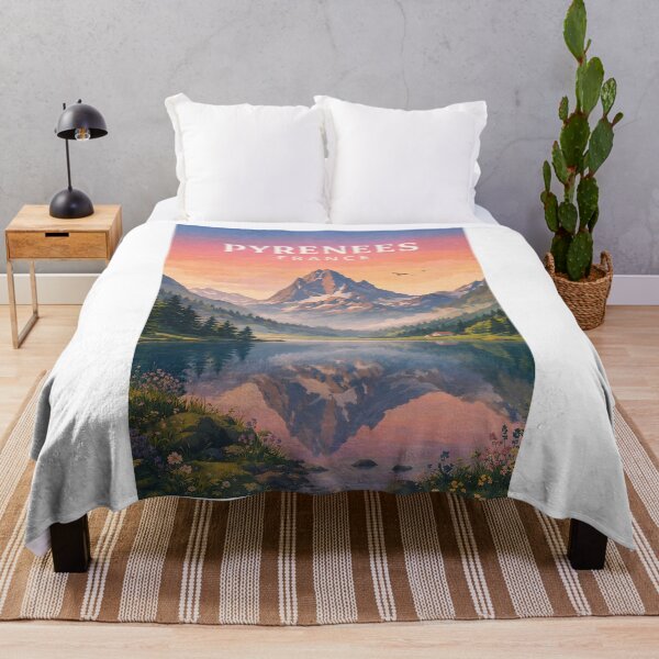 Item preview, Pyrenees France Mountain Peaks and Alpine Valley designed and sold by Aryabek.