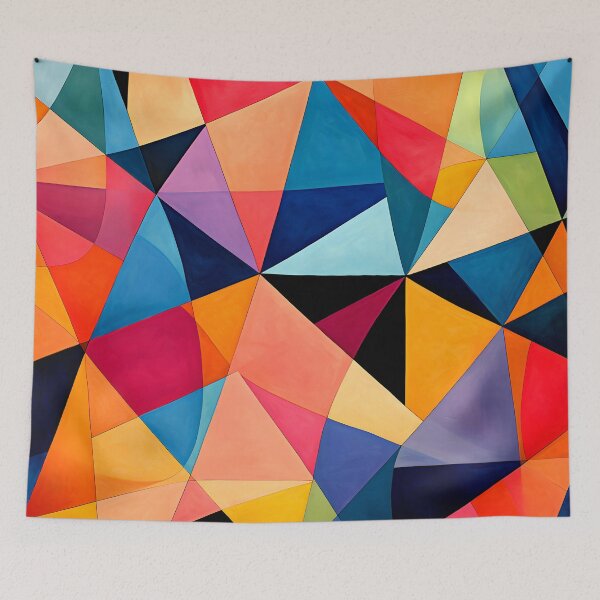 Item preview, Modern Contemporary Colorful Triangular Shapes Abstract Designs designed and sold by DEC02.