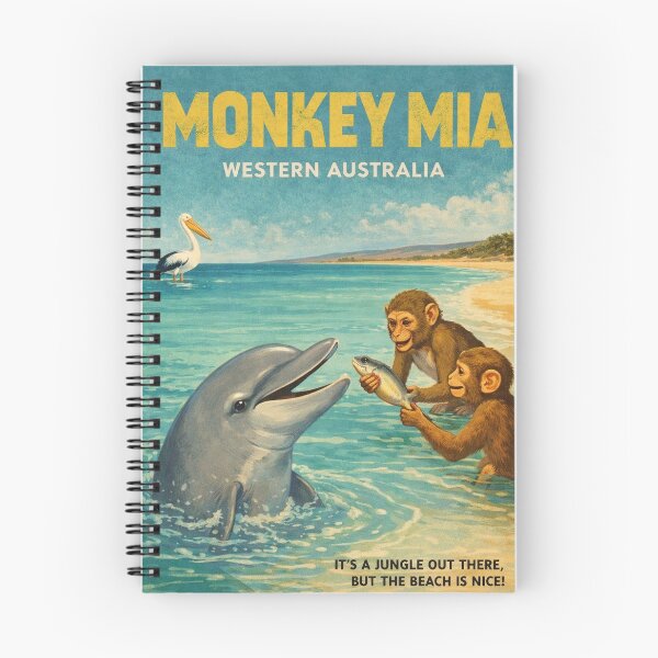 Item preview, Monkey Mia Shark Bay Western Australia Dolphin Coast designed and sold by Aryabek.
