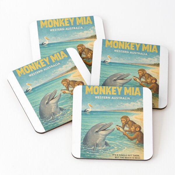 Item preview, Monkey Mia Shark Bay Western Australia Dolphin Coast designed and sold by Aryabek.