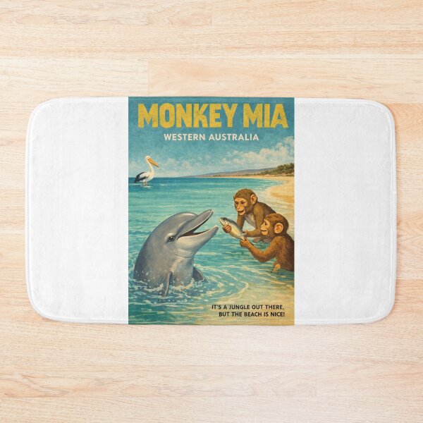 Item preview, Monkey Mia Shark Bay Western Australia Dolphin Coast designed and sold by Aryabek.