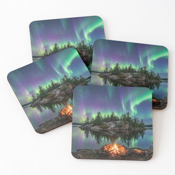 Item preview, Northern Lights Lakeside Campfire designed and sold by Adventure Ambience Studio.