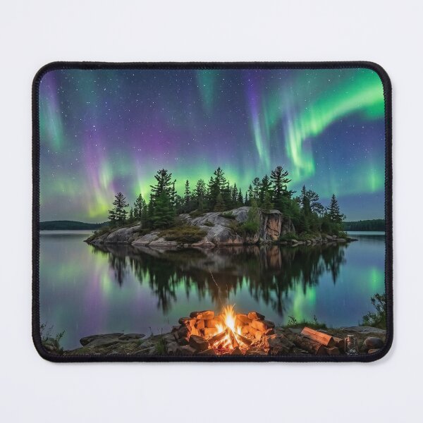 Item preview, Northern Lights Lakeside Campfire designed and sold by Adventure Ambience Studio.